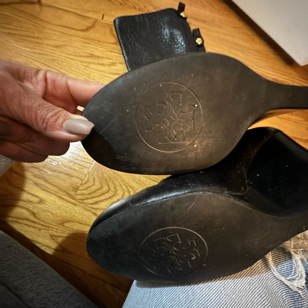 Tory Burch Dabney pebbled leather high wedge boots - Picture 5 of 5